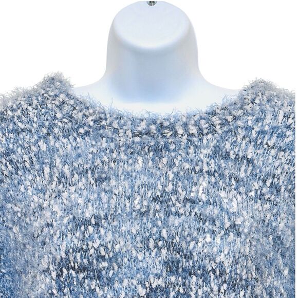 SO Womens Oversized Chunky Teddy Sweater Size XXL Super Soft Y2K Whimsigoth Blue - Picture 5 of 9